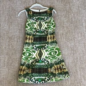 Alice and Olivia Carrie Printed boat neck dress